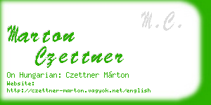 marton czettner business card